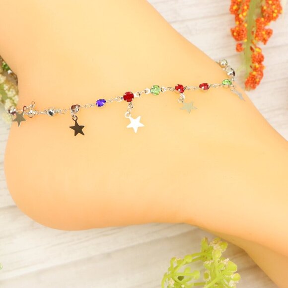 "Handmade Anklet – Elegant & Delicate Jewelry for Women | UNVRC1208 - Picture 10 of 10